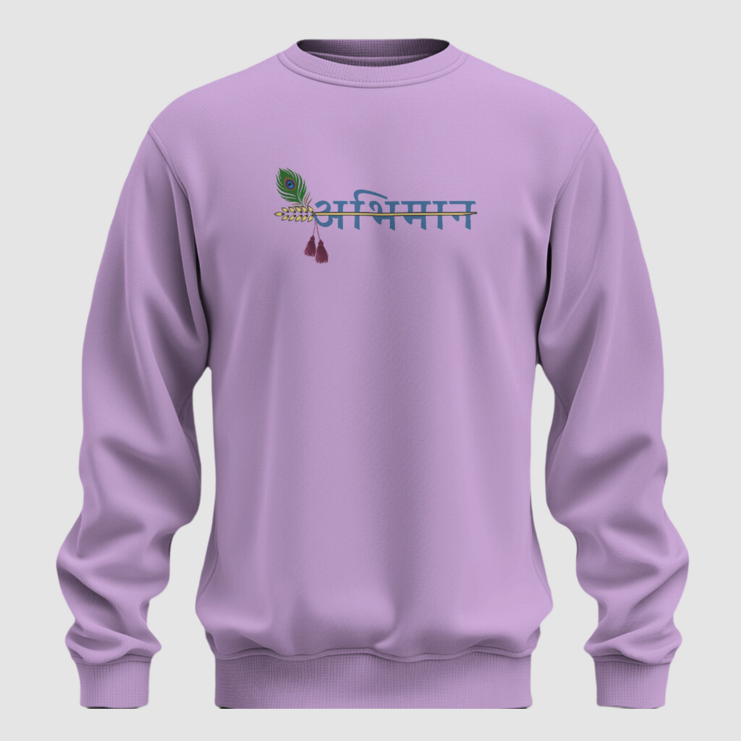 Essence of Vrindavan: Lavender Krishna Oversized Sweatshirt