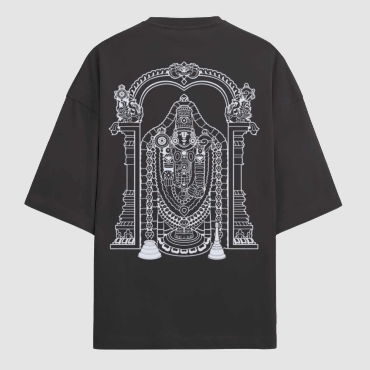 Oversized T-shirt having Tirupati Balaji divine blessings