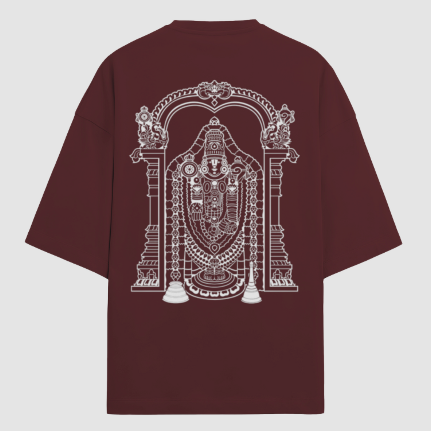 Oversized T-shirt having Tirupati Balaji divine blessings