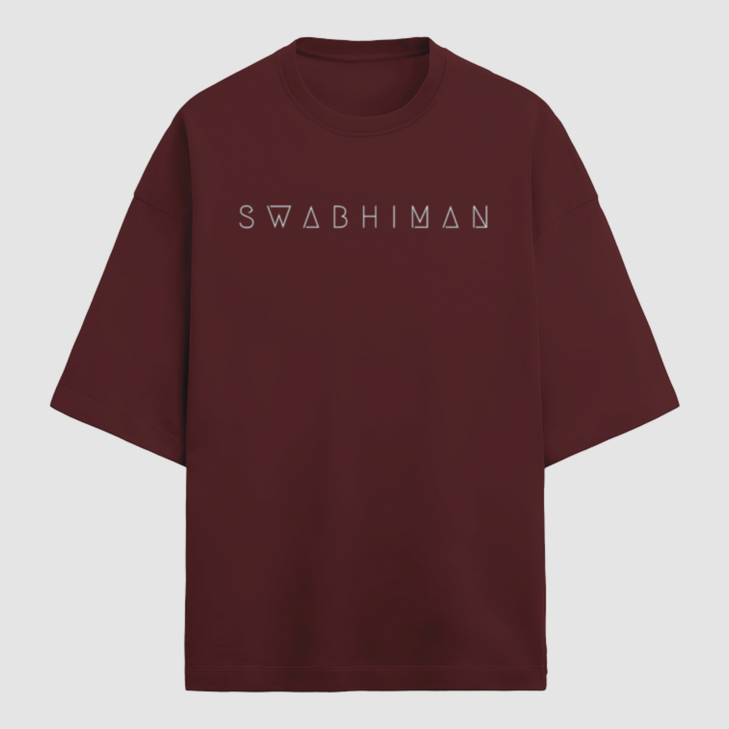 Oversized Heavy Weight Maroon Krishna Tshirt