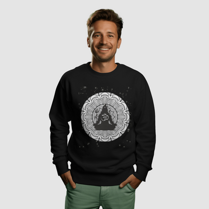 Black Oversized Sweatshirt having Mahadev Om