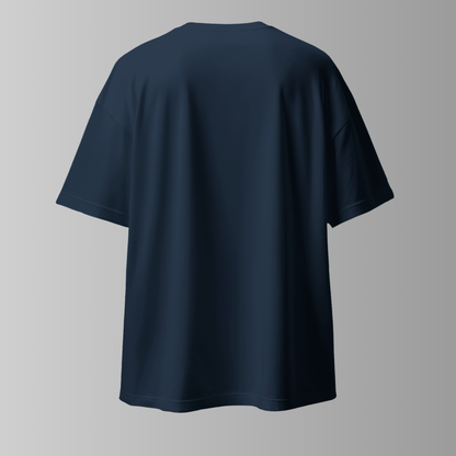 Navy Blue Oversized Premium Fabric T-shirt