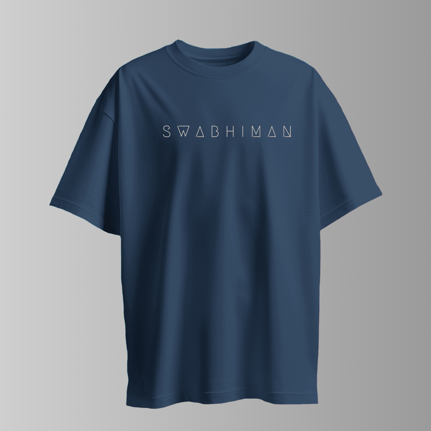 Navy Blue Oversized Premium Fabric T-shirt