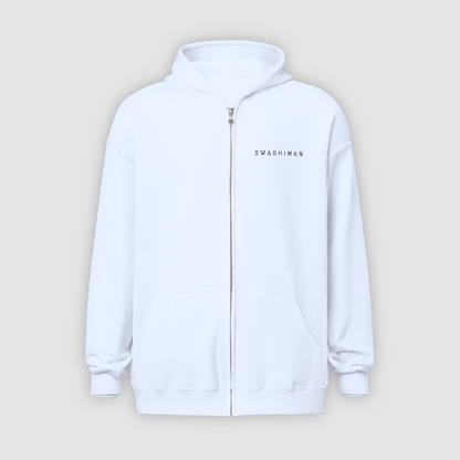 White Zip Hoodie