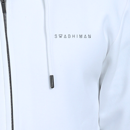 White Zip Hoodie