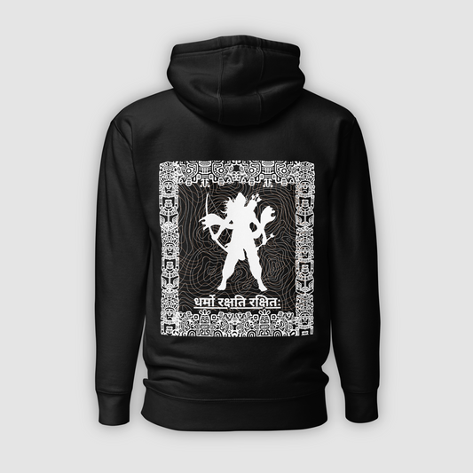 Path of Righteousness: Lord Rama Black Hoodie