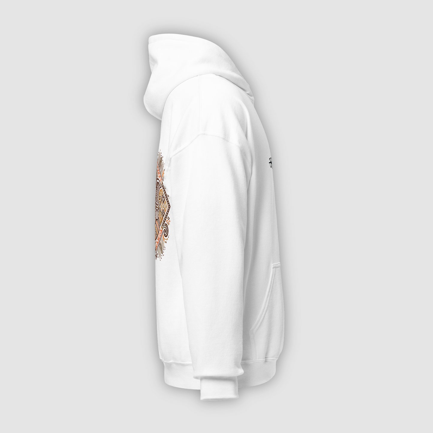 Ganesha’s Wisdom: Oversized Hoodie in White