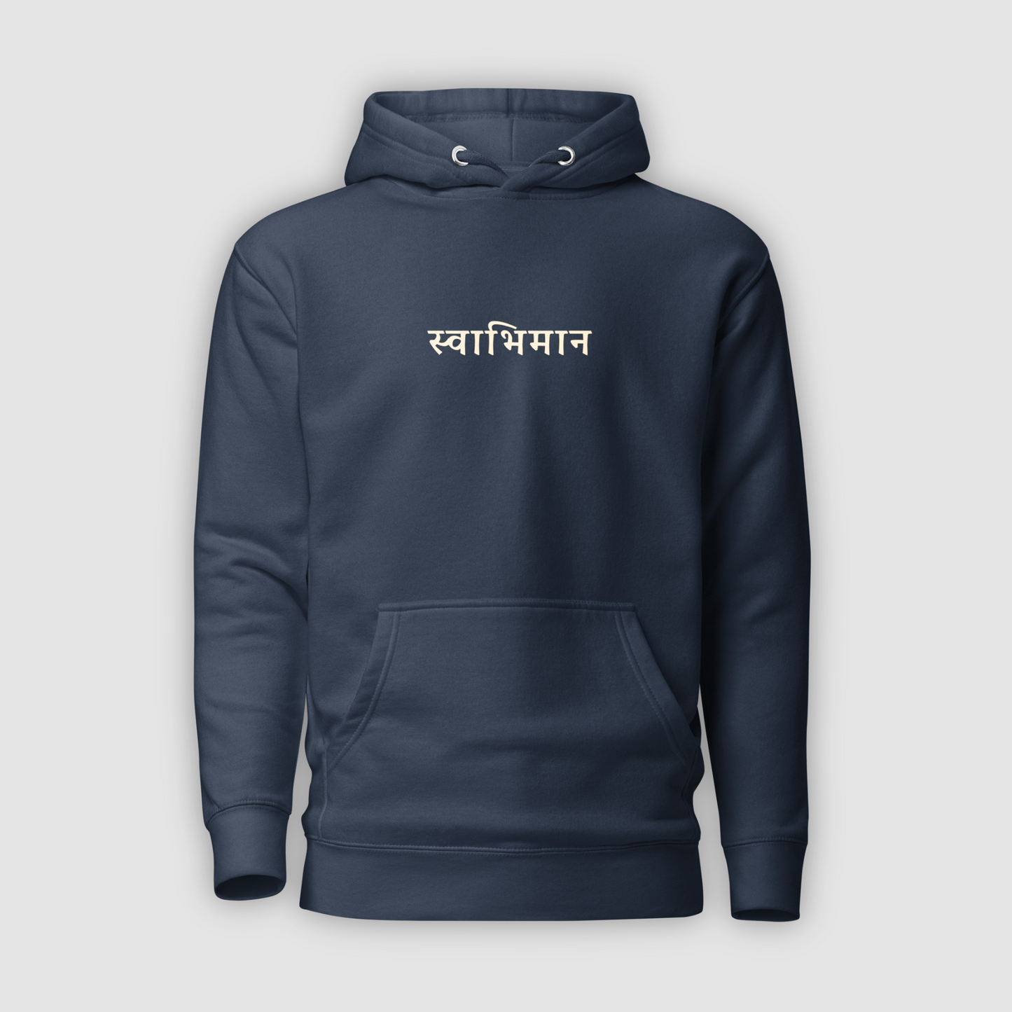 Navy Blue Hooded Sweatshirt having lord Rama Design