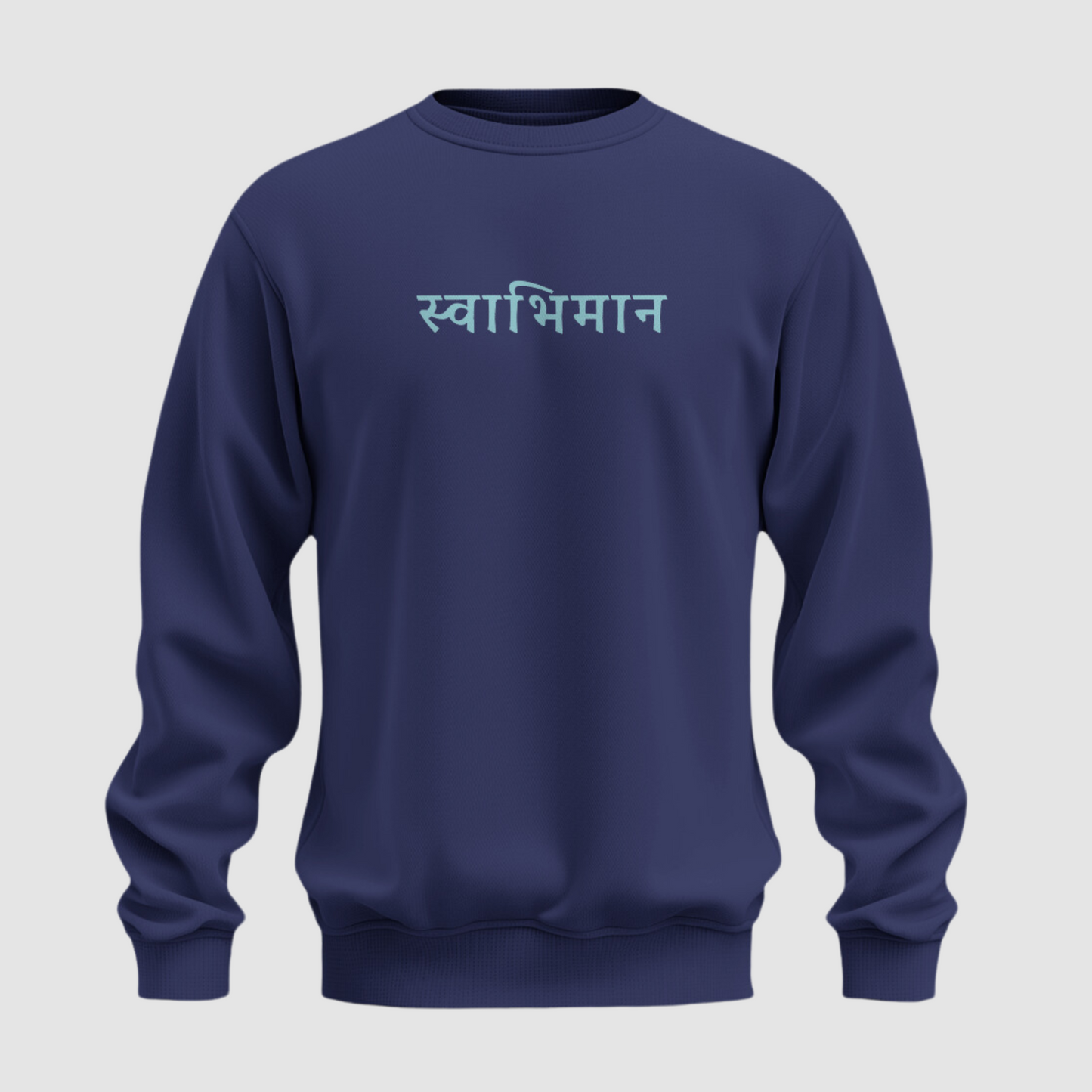 Navy Blue oversized Sweatshirt having lord Krishna Design