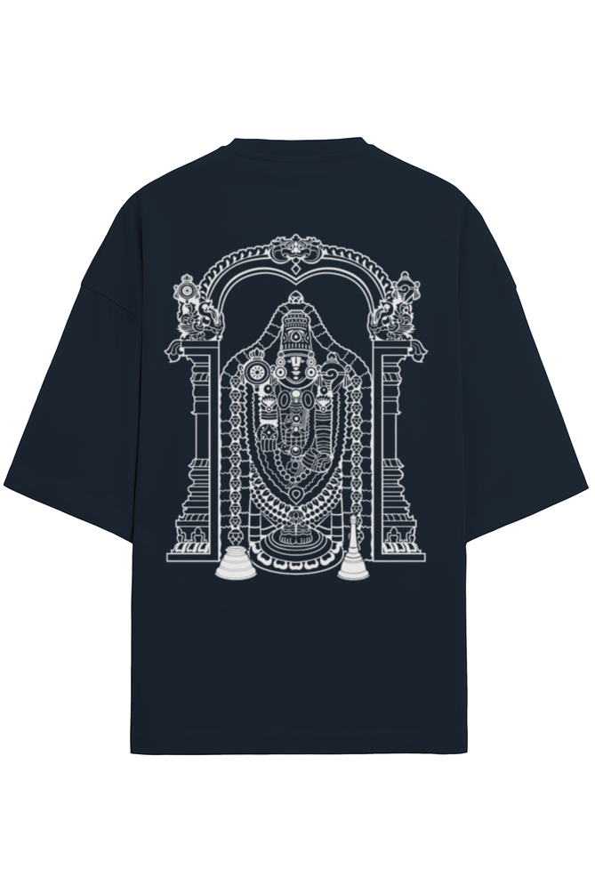 Oversized T-shirt having Tirupati Balaji divine blessings