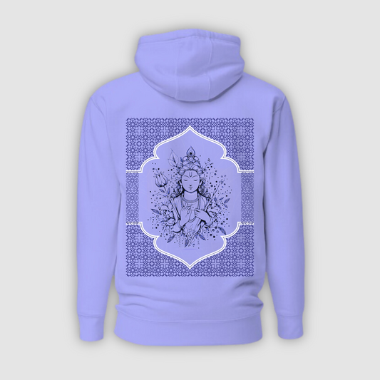 Eternal Melody: Lord Krishna Lavender Hoodie