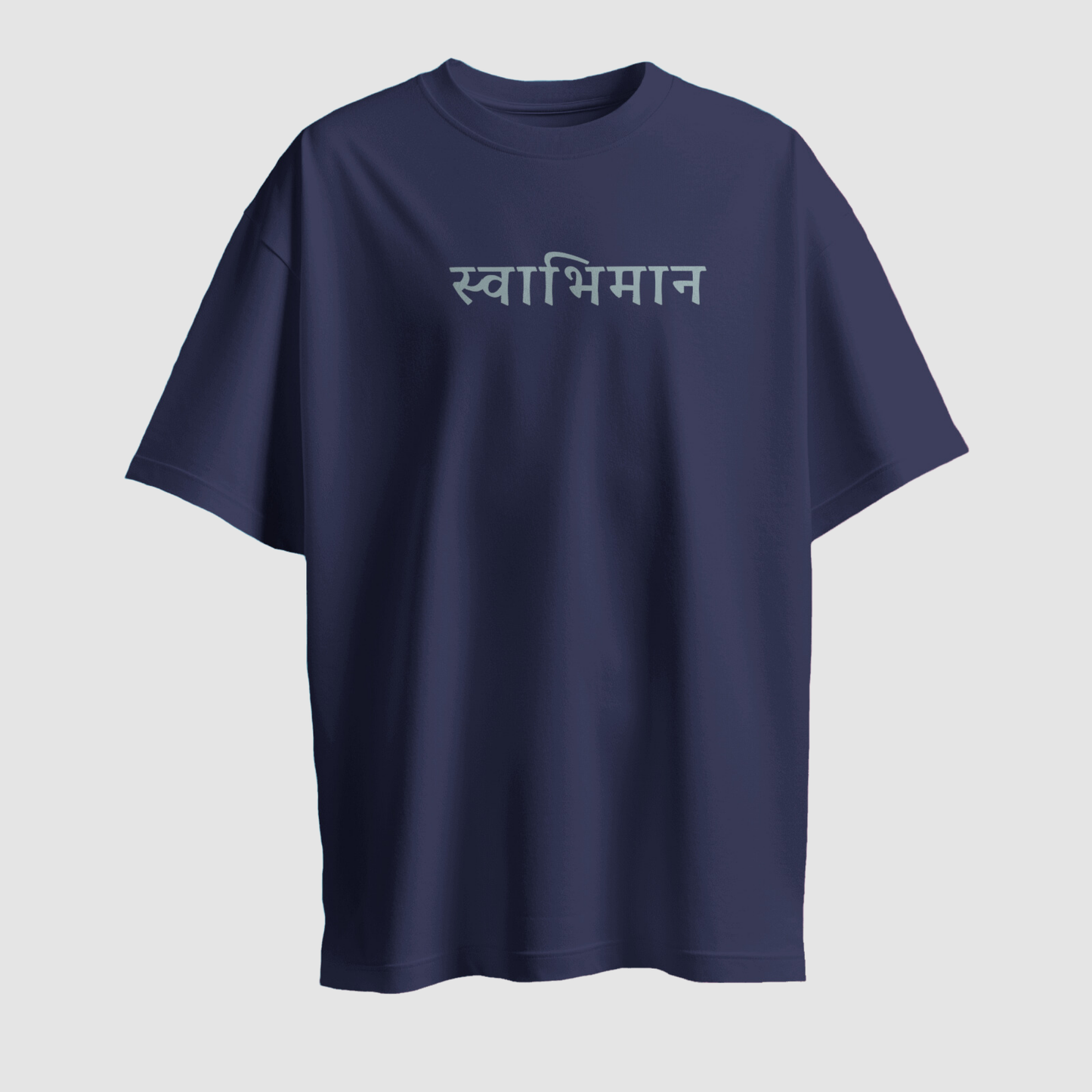 Navy Blue Premium Fabric 280 gsm Oversized T-shirt having Naryana Design