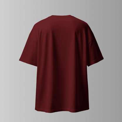 Maroon Premium Fabric Oversized T-shirt