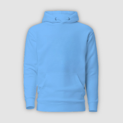 Baby Blue Hooded Sweatshirt having Krishna Design