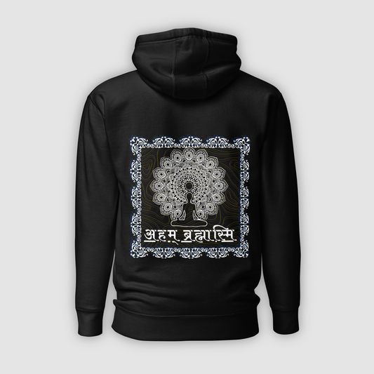 Inner Light: Black Hoodie with Aura Design