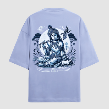 Lavender Heavy Weight Oversized  Krishna Tshirt